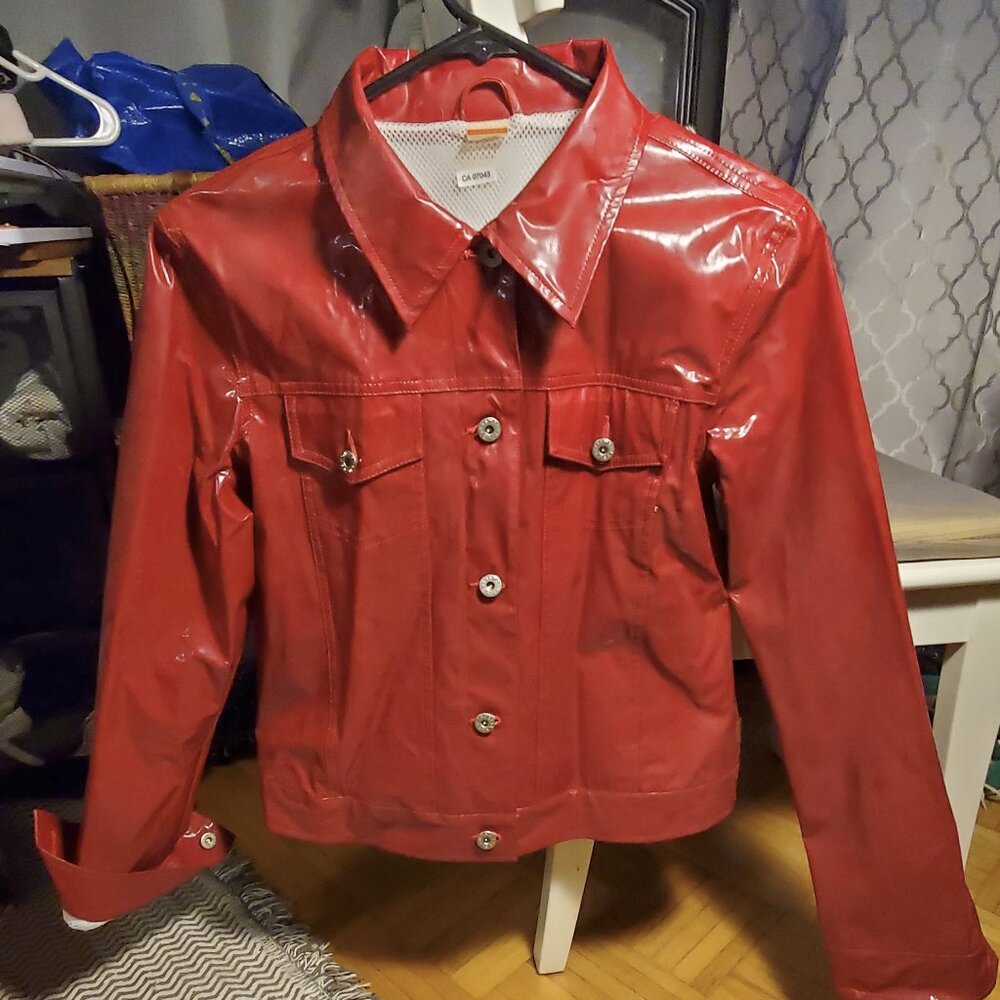 Red Patent Guess Jacket